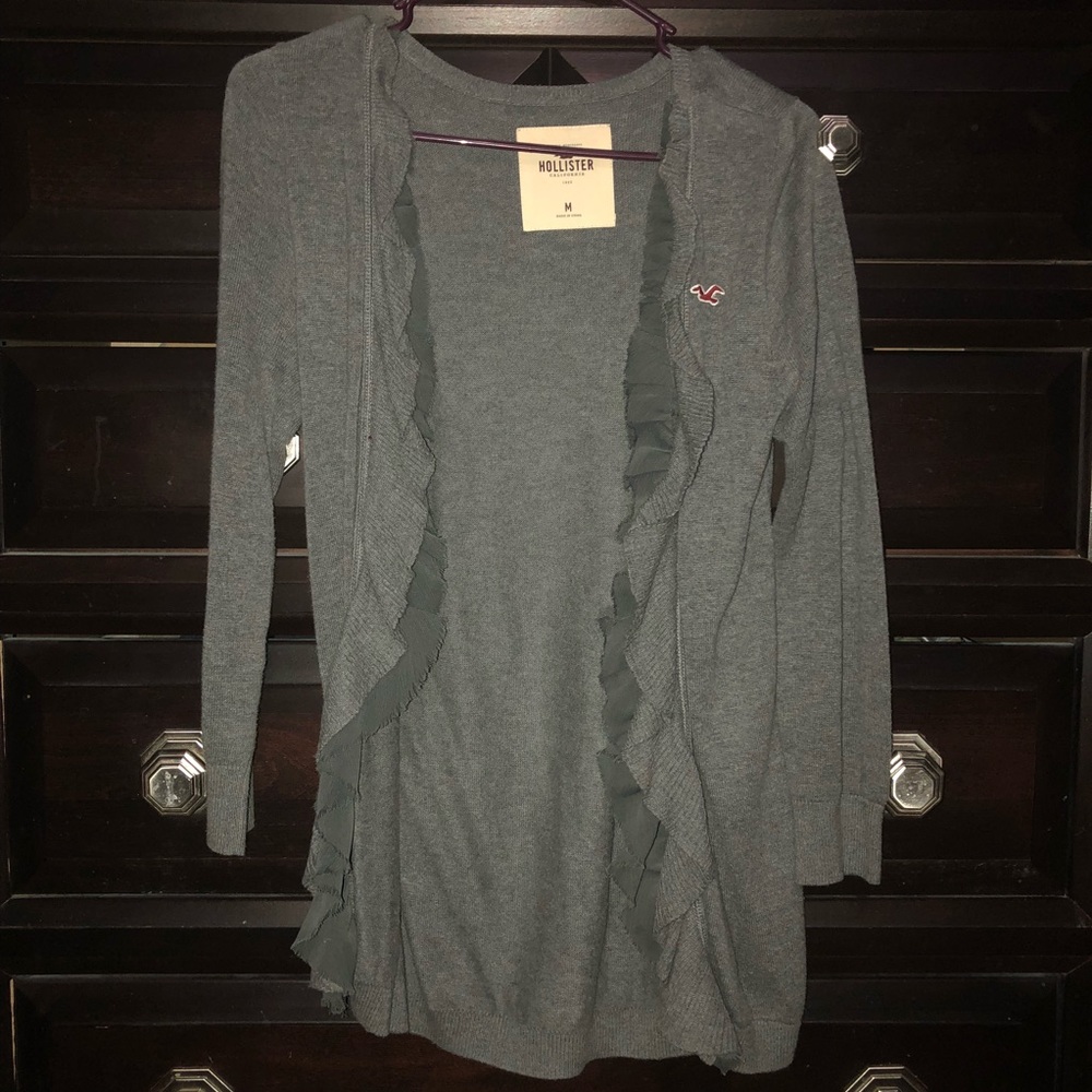 Hollister ruffle cardigan